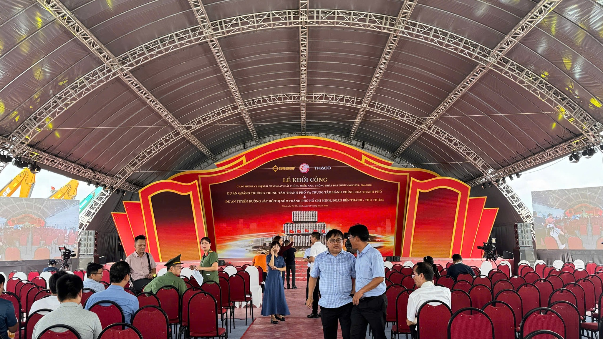 Lễ khởi công Trung tâm hành chính Thủ Thiêm ngày 29 tháng 4 năm 2026