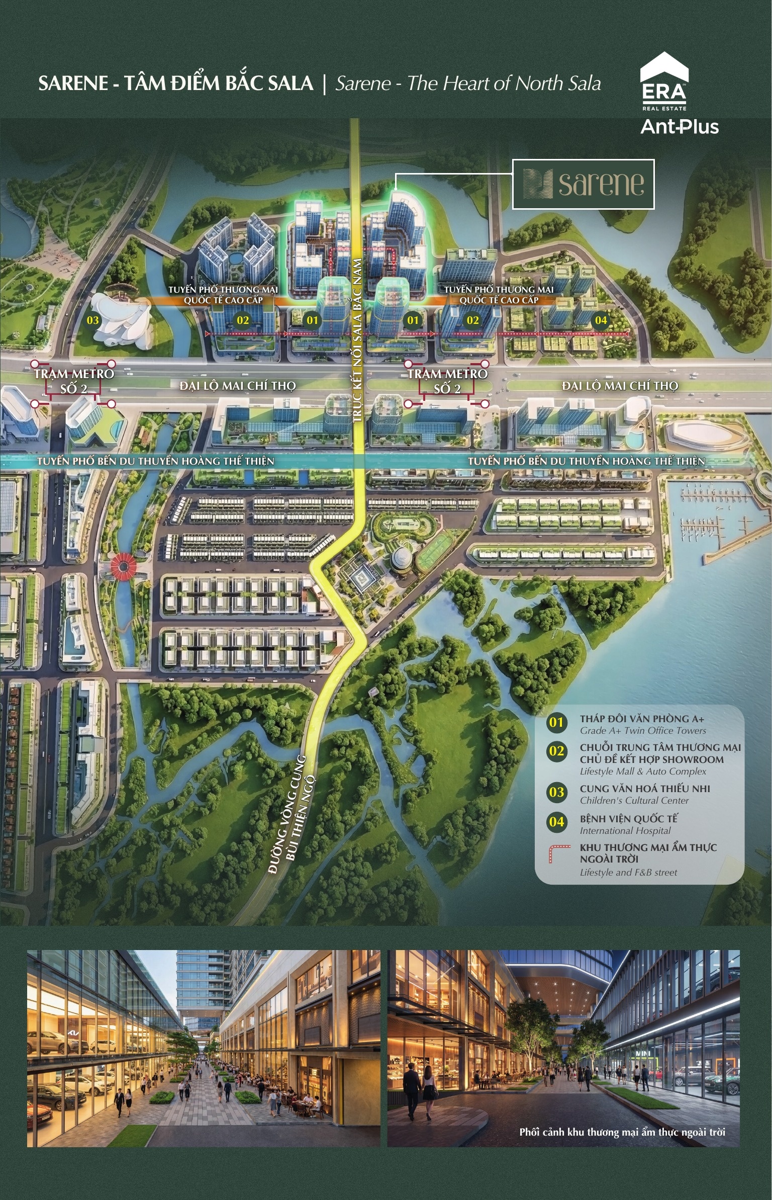 Vị trí SARENE Residence tại phân khu Bắc Sala